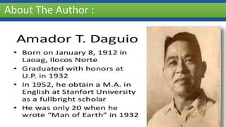amador daguio|In Focus: Amador T. Daguio: A Turning.